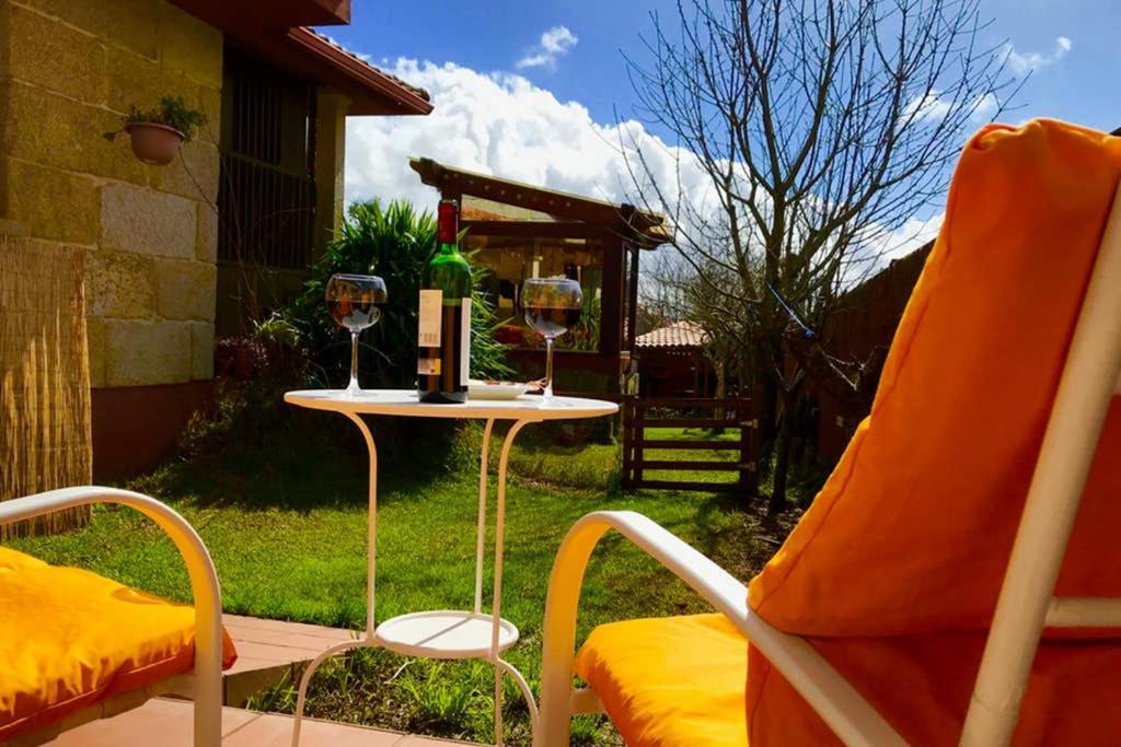 Tranquila Casita De Invitados En Vigo Con Chimenea Exteriör bild