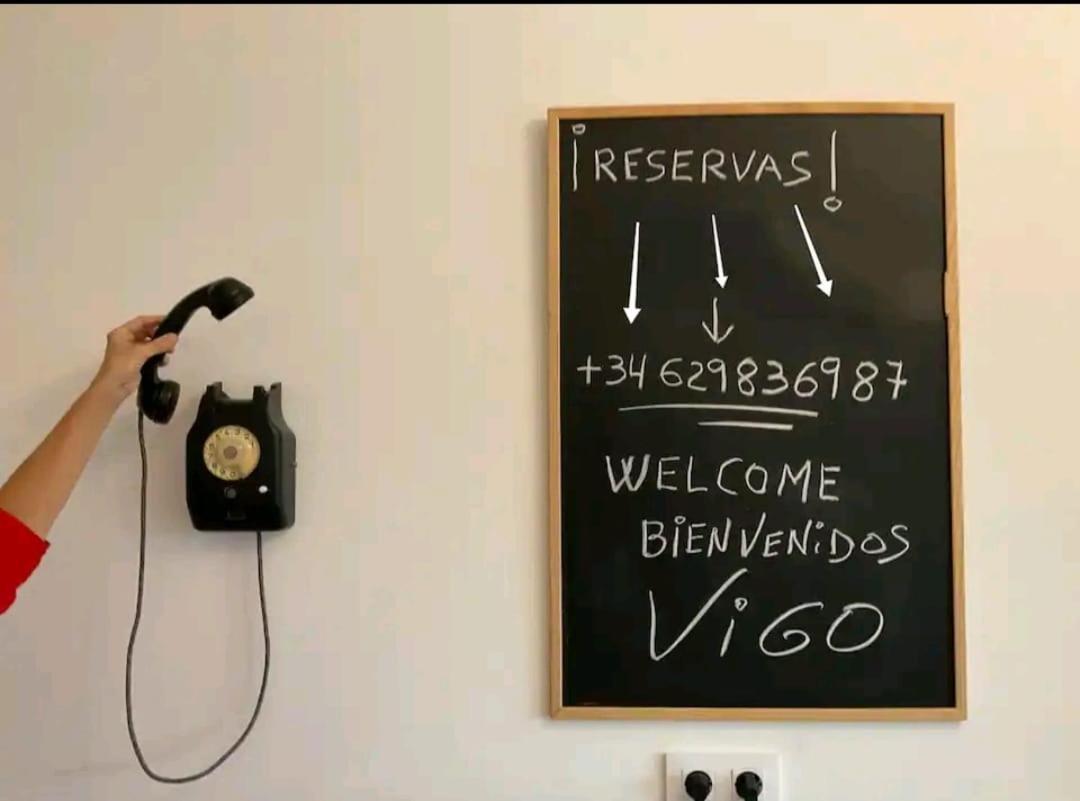 Tranquila Casita De Invitados En Vigo Con Chimenea Exteriör bild