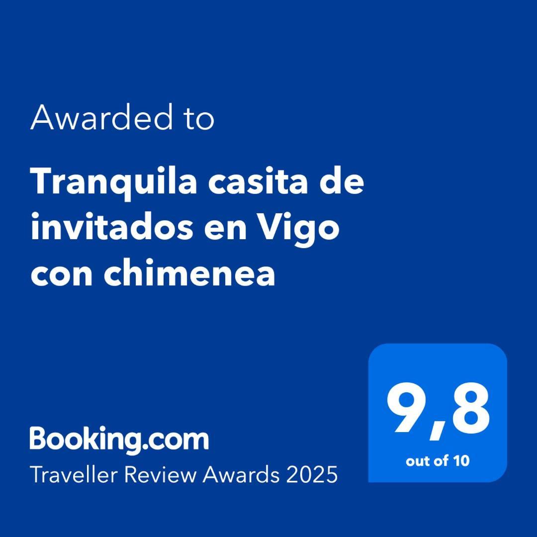 Tranquila Casita De Invitados En Vigo Con Chimenea Exteriör bild